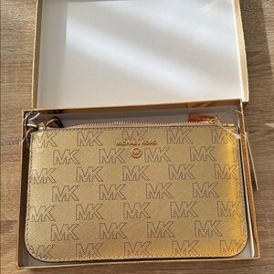 Michael Kors Gold Logo Clutch